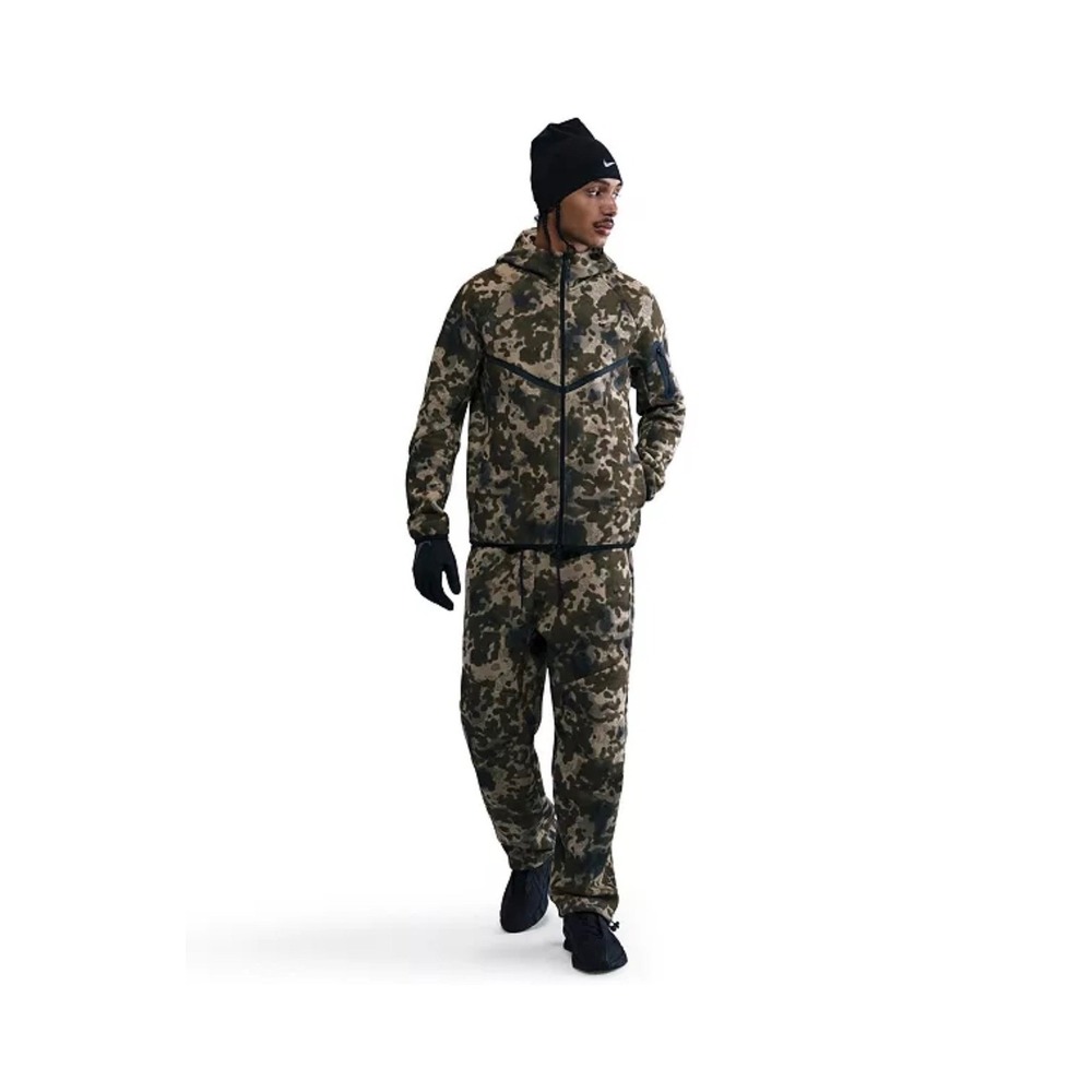 Nike Tech Fleece Camo Tracksuit Mens XXL Hoodie and Jogger Pants Set Green Olive